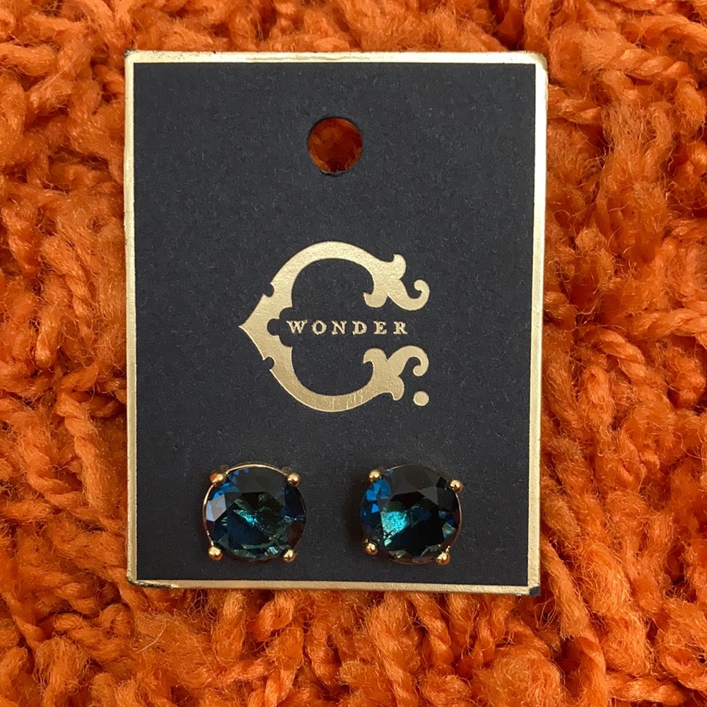 C Wonder blue stud earrings
